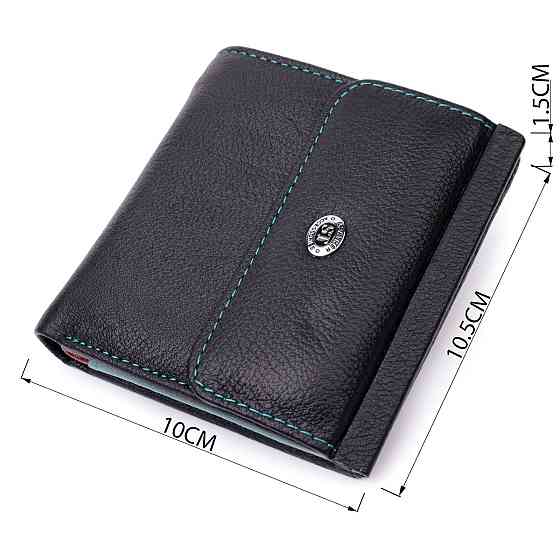 Женский оригинальный кошелек среднего размера из натуральной кожи ST Leather 19500 Черный Киев