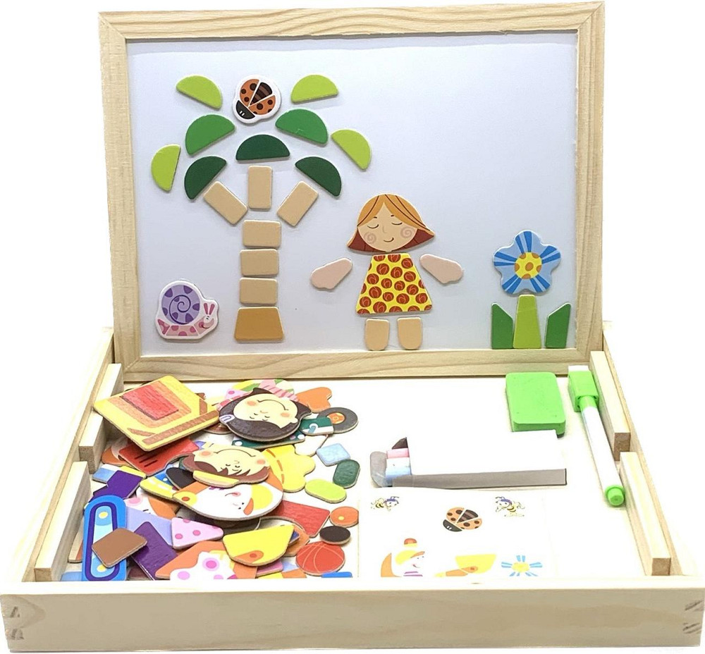 Дерев'яна іграшка Tree Toys Маленький фантазер із магнітною мозаїкою (MD 2083 A) Чернигов - изображение 1
