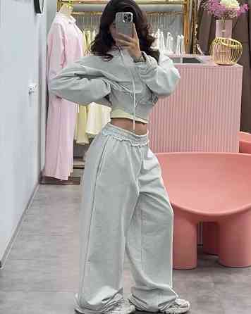 Женский стильный спортивный костюм oversize тринитка на флисе Одесса