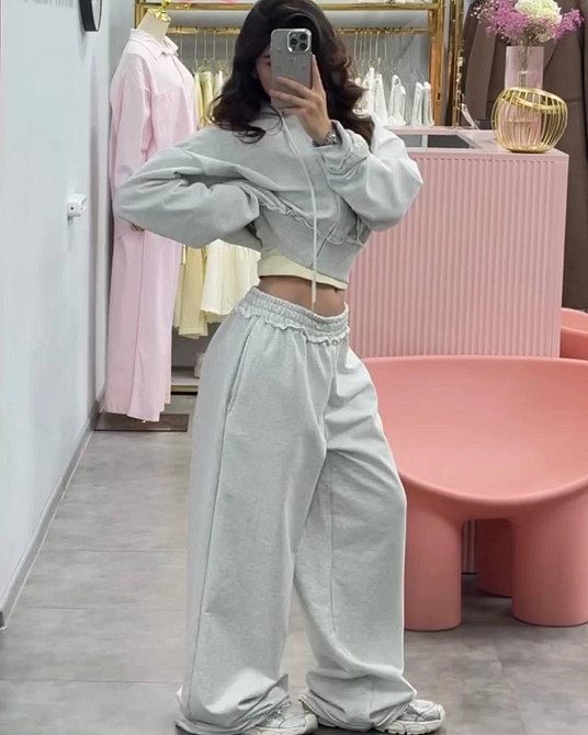 Женский стильный спортивный костюм oversize тринитка на флисе Одесса - изображение 1