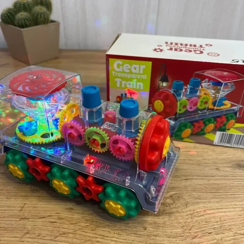 Детский интерактивный прозрачный поезд со светом, музыкой и поворотом на 360° Коломия - фото 2