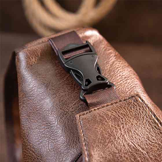 Сумка кросс боди смарт из кожзама Vintage 20572 Коричневая Киев