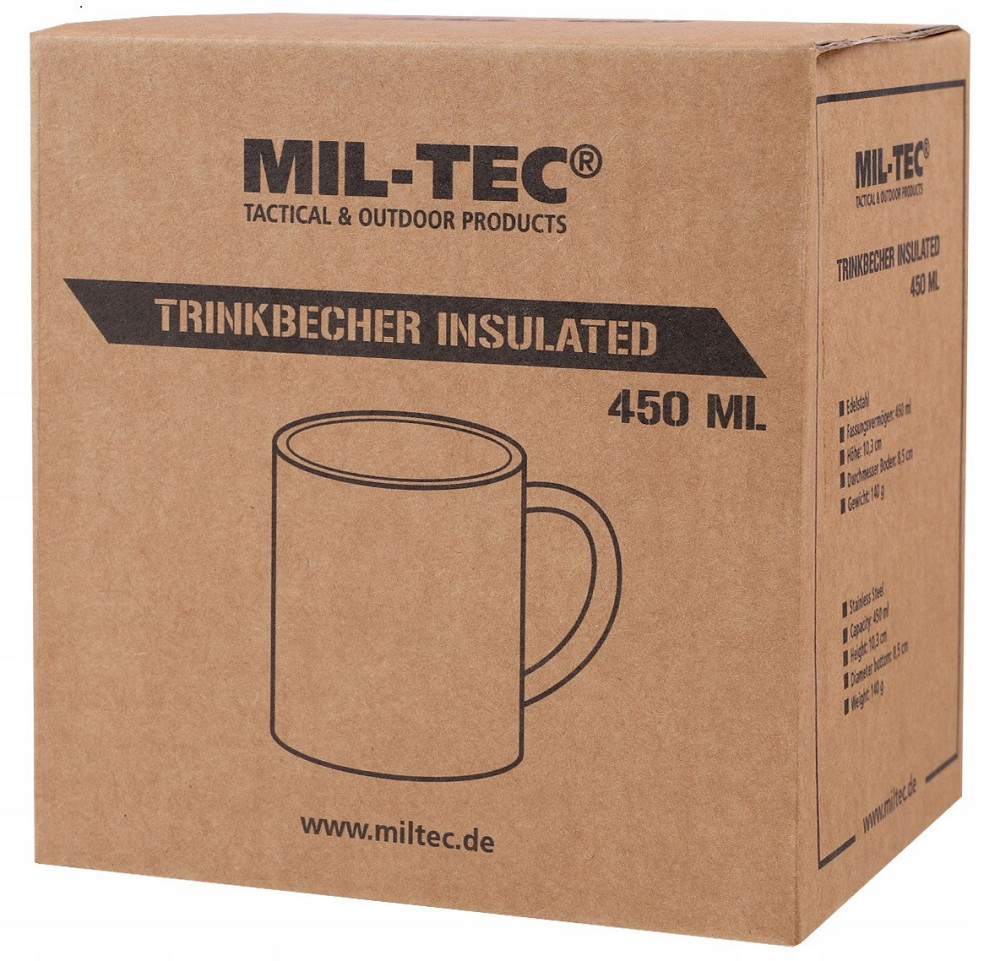 Туристичний термокухоль 450 мл Mil-Tec (14603500) Нержавіюча сталь Нововолинськ - фото 7