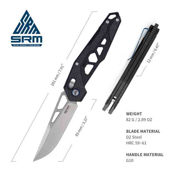 Ніж складаний SRM 9225-KB, чорний Київ
