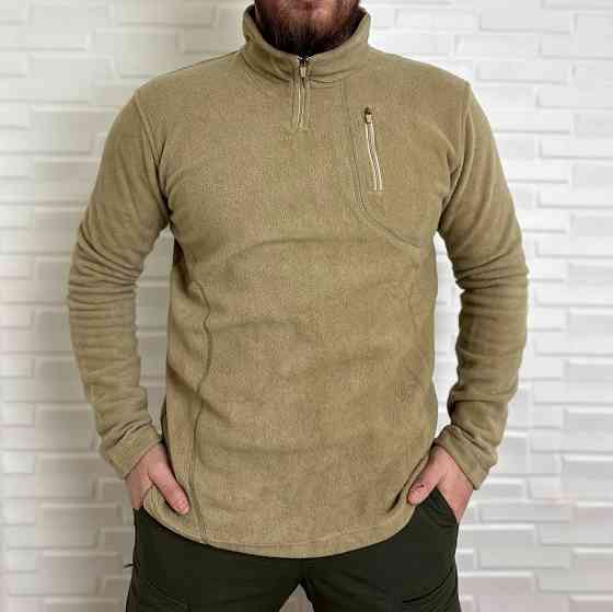 Тактическая мужская флисовая кофта реглан Bikatex Песок, 2XL Винница