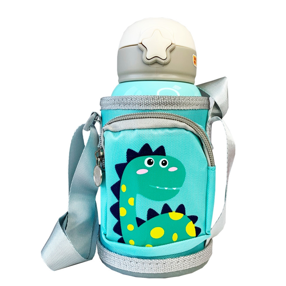 Термос-поїльник з силіконовою трубочкою Динозавр MGZ-0311-2, 600 мл Вінниця - фото 1