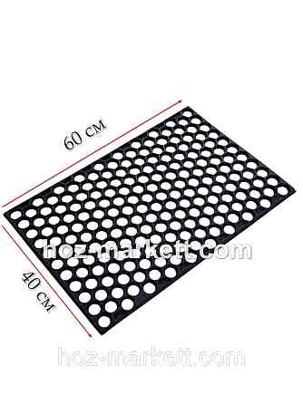Килимок 60х40х0.8 см гумовий брудозахисний сота чорний Харків