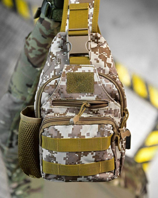Армейська нагрудна сумка-рюкзак з USB-портом захисник Sahara ДЛ7537 Одеса - фото 8