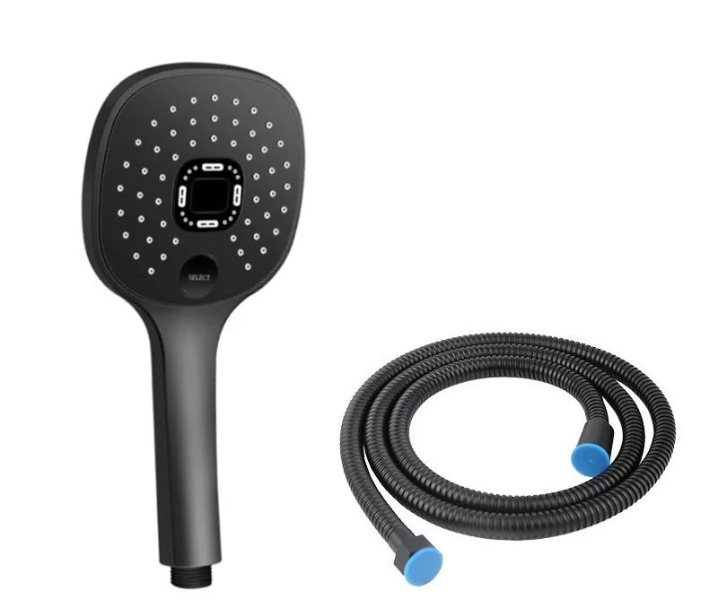 Душова лійка та шланг HB37-3 (Чорний) Вінниця - фото 1