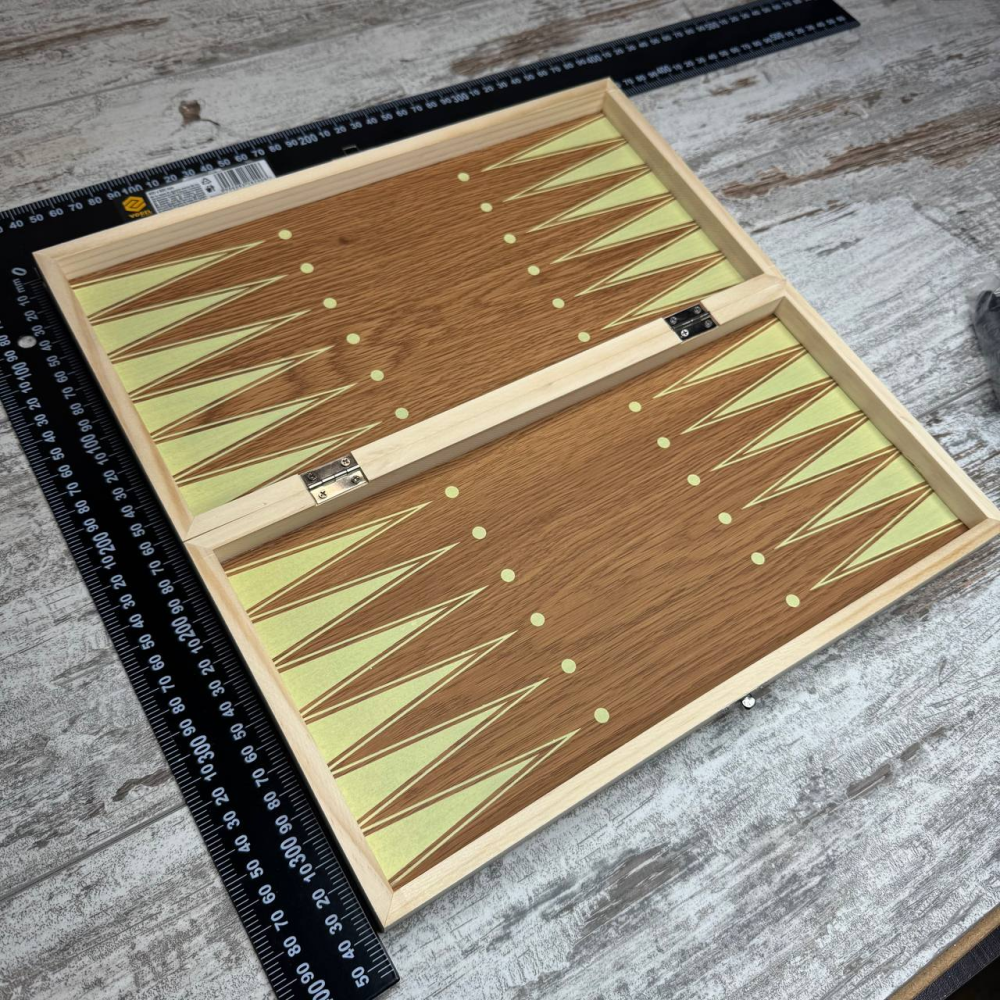 Настільна гра 3в1 шахи шашки нарди дерев’яний набір 34×34 см класичний комплект для дітей і дорослих Київ - фото 4