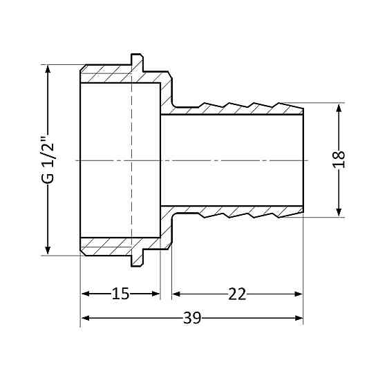 Штуцер Thermo Alliance Standart 18х1/2" НР SD4271518 Київ