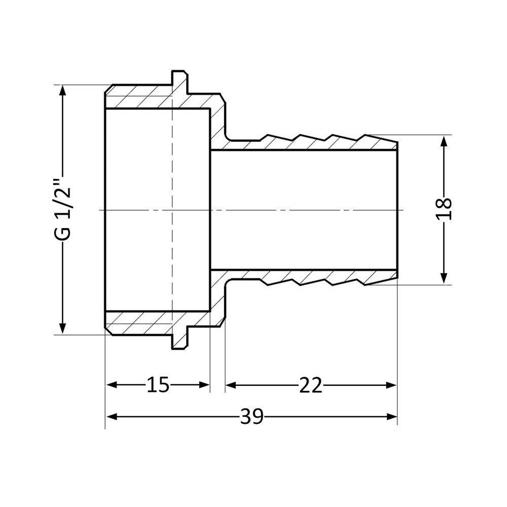 Штуцер Thermo Alliance Standart 18х1/2" НР SD4271518 Київ - фото 2
