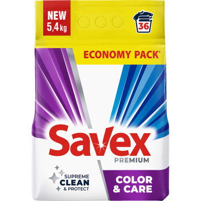 Стиральный порошок Savex Premium Color & Care 5.4 кг (3800024047947) Винница - изображение 1