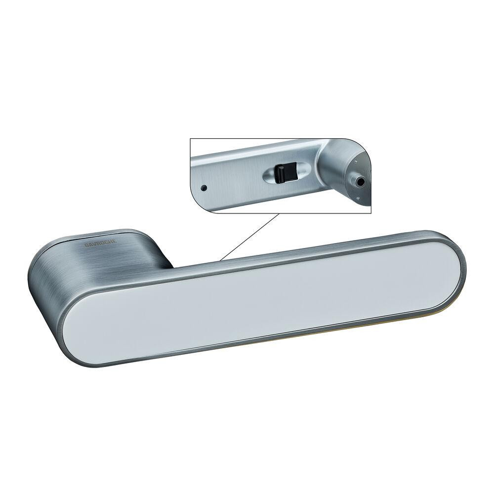 Ручки безрозетні Gavroche GRclick MSC/W сатинове срібло з білою вставкою Київ - фото 5