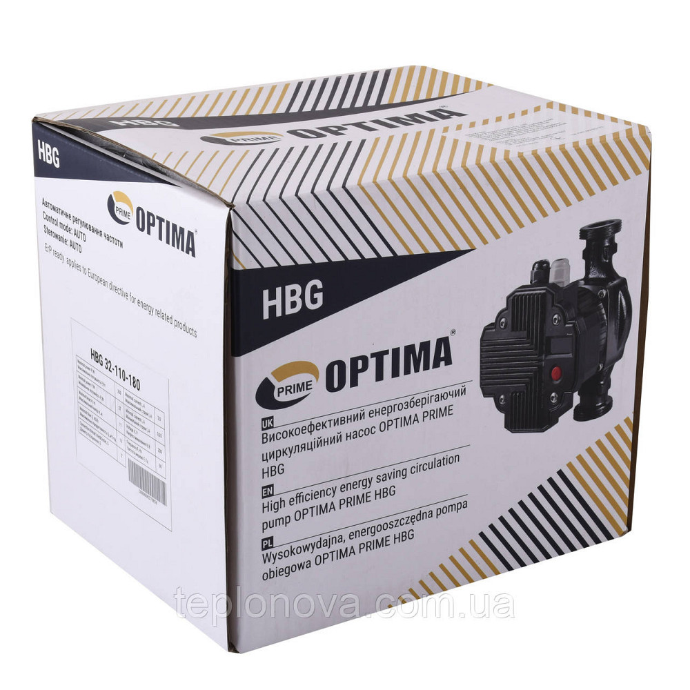 Насос циркуляционный энергосберегающий  Optima PRIME HBG 32-110AUTO 180мм Черновцы - изображение 3