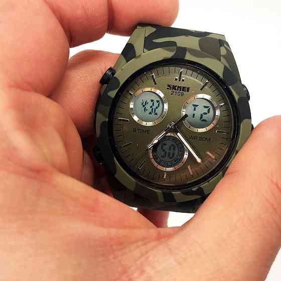 Армійські електронні годинники SKMEI, Практичні чоловічі годинники Армійські протиударні RO-27 Івано-Франківськ