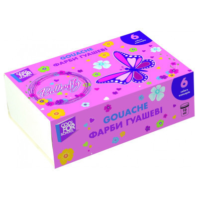 Гуашевые краски Cool For School Butterfly 10 мл 6 цветов (CF60143) Винница - изображение 1