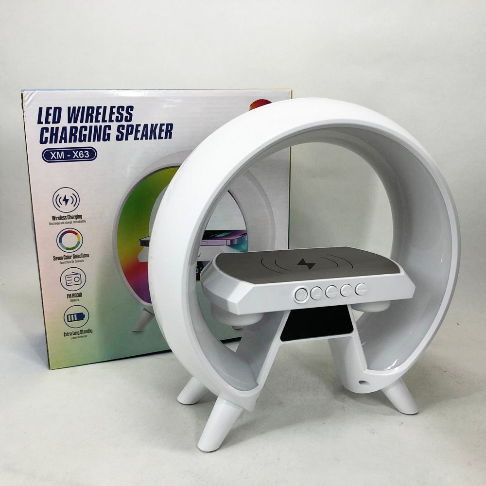 Лампа настольная зарядная G-Lite XM-X63, Беспроводная зарядка с YF-182 интегрированным ночником Киев - изображение 8