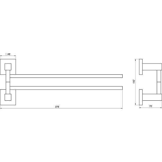 Тримач рушників Globus Lux SQ 9431-2  SUS304 Тернопіль