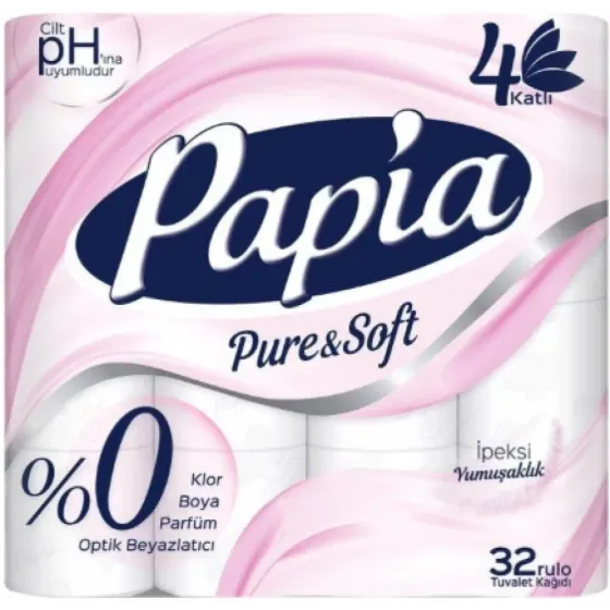 Туалетний папір Papia, 4 шари, 32 рулони Львів