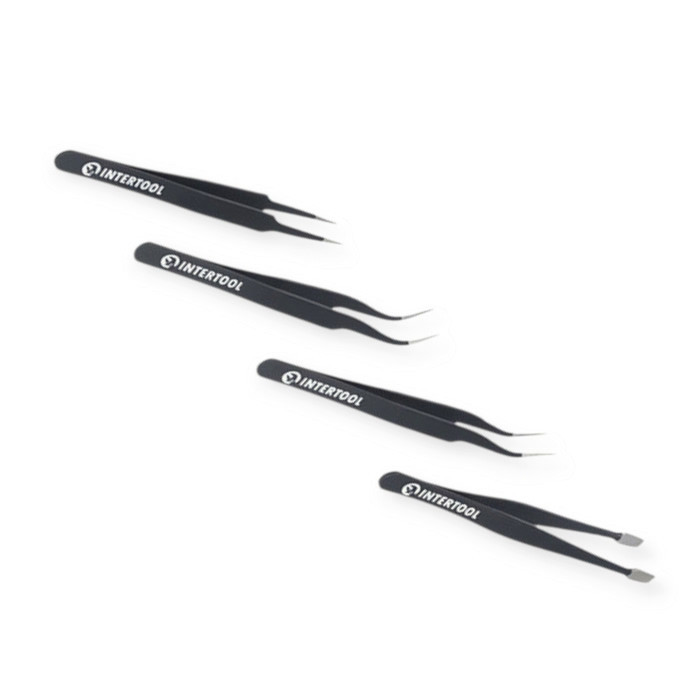 Набор пинцетов из нержавеющей стали 4шт, антистатичные, тефлон. покрытие Мукачево - изображение 3
