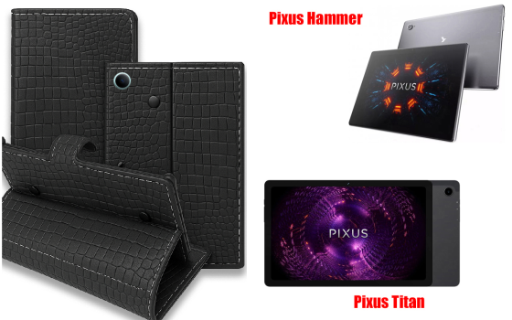 Книжка-трансформер для планшета Pixus Hammer, Pixus Titan, колір Black Krokodil Black Київ