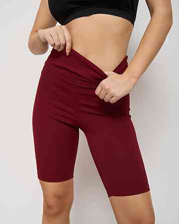 Велосипедки жіночі в рубчик Nicoletta 10075 XL, Бордовий Київ