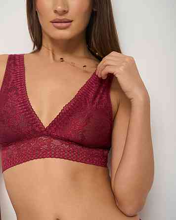 Нежный комплект без Push-up - браллет с трусиками Nicoletta 80275 Бордовый, 90B Киев