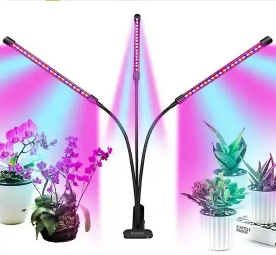 Светодиодная фитолампа Grow Light для выращивания растений, рассады Полный спектр 3 головы Коломия
