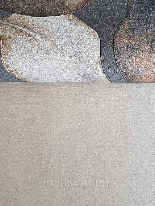 Обои виниловые на флизелиновой основе Rasch Incanto 1.06х10 однотонные тонкая полоска с глянцем бежевые Киев - изображение 3