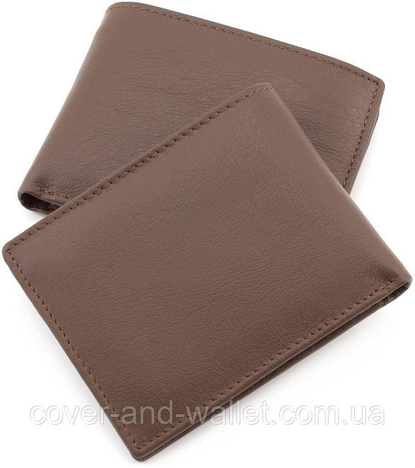 Коричневый мужской кошелек из натуральной кожи на магнитах ST 1 Киев - изображение 5