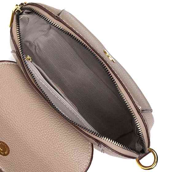 Стильна жіноча компактна сумка з натуральної шкіри Vintage 22267 Бежева Київ