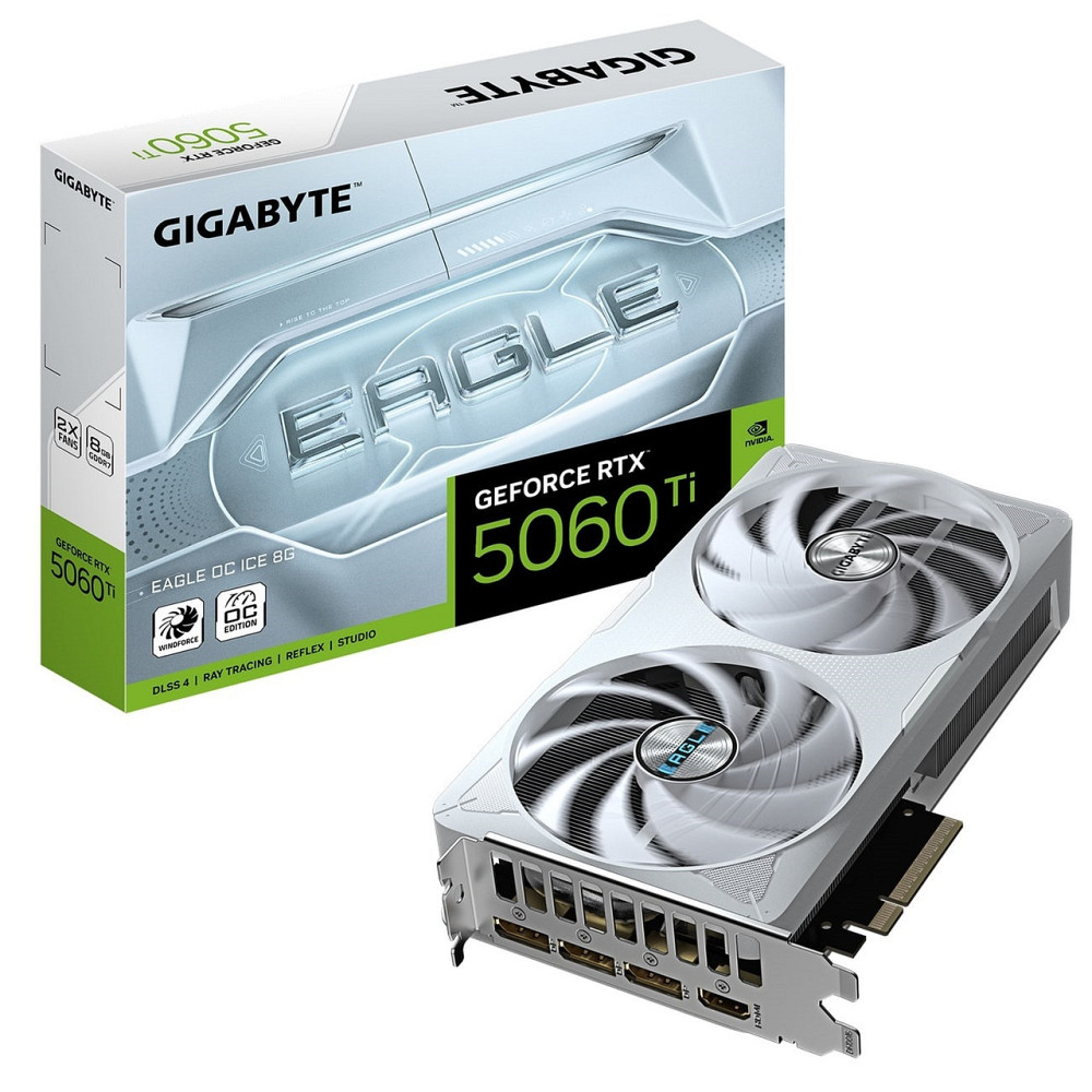 Відеокарта GF RTX 5060 Ti 8 GB GDDR7 Eagle OC Ice Gigabyte (GV-N506TEAGLEOC ICE-8GD) ( white ) Харків - фото 9