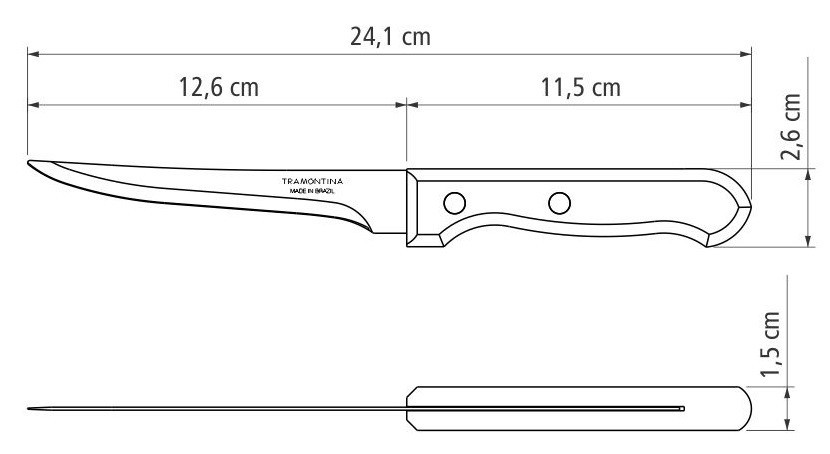 Нож обвалочный TRAMONTINA DYNAMIC, 127 мм (6331627) Киев - изображение 2