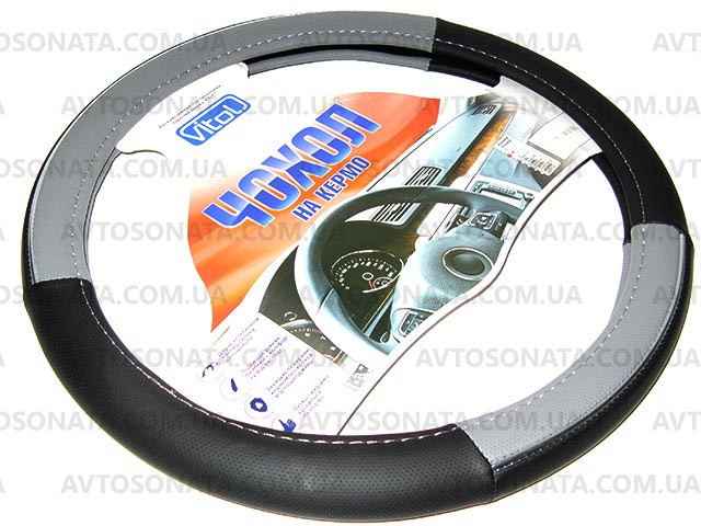 Оплетка 17003 GY M черная/серая с хром. полосками Винница - изображение 2