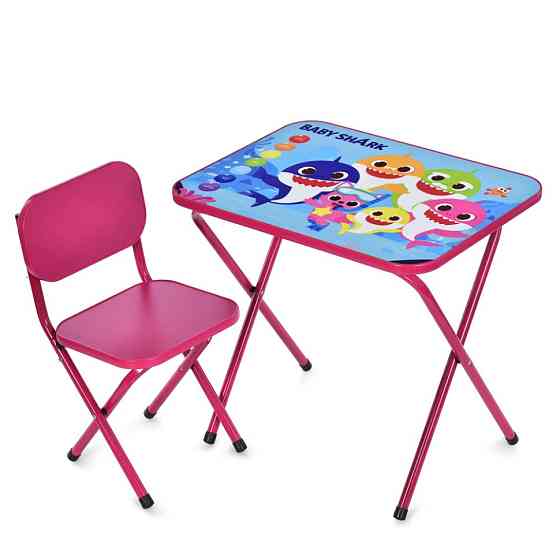 Дитячий столик складаний зі стільчиком M 5960-8 малиновий Вінниця