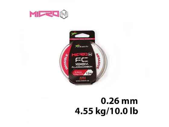 Флюорокарбон Micron FC 0,26мм 4,55кг 12м ТМ INTECH Київ