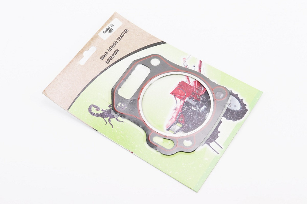 Прокладка головки циліндра 168F-68mm, (пароніт, червона нитка, на блістері) Киев - изображение 2