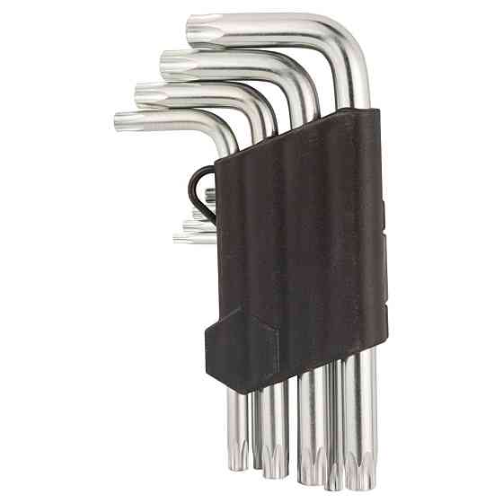 Ключи TORX 9шт T10-T50 мм CrV (короткие с отверстием) SIGMA (4022211) Ровно