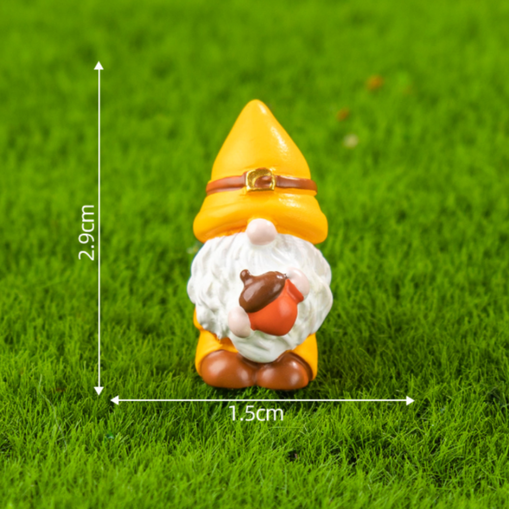 Набор фигурок Гномики Осенние 3 шт для мини-сада и поделок Оранжевые Одесса - изображение 3