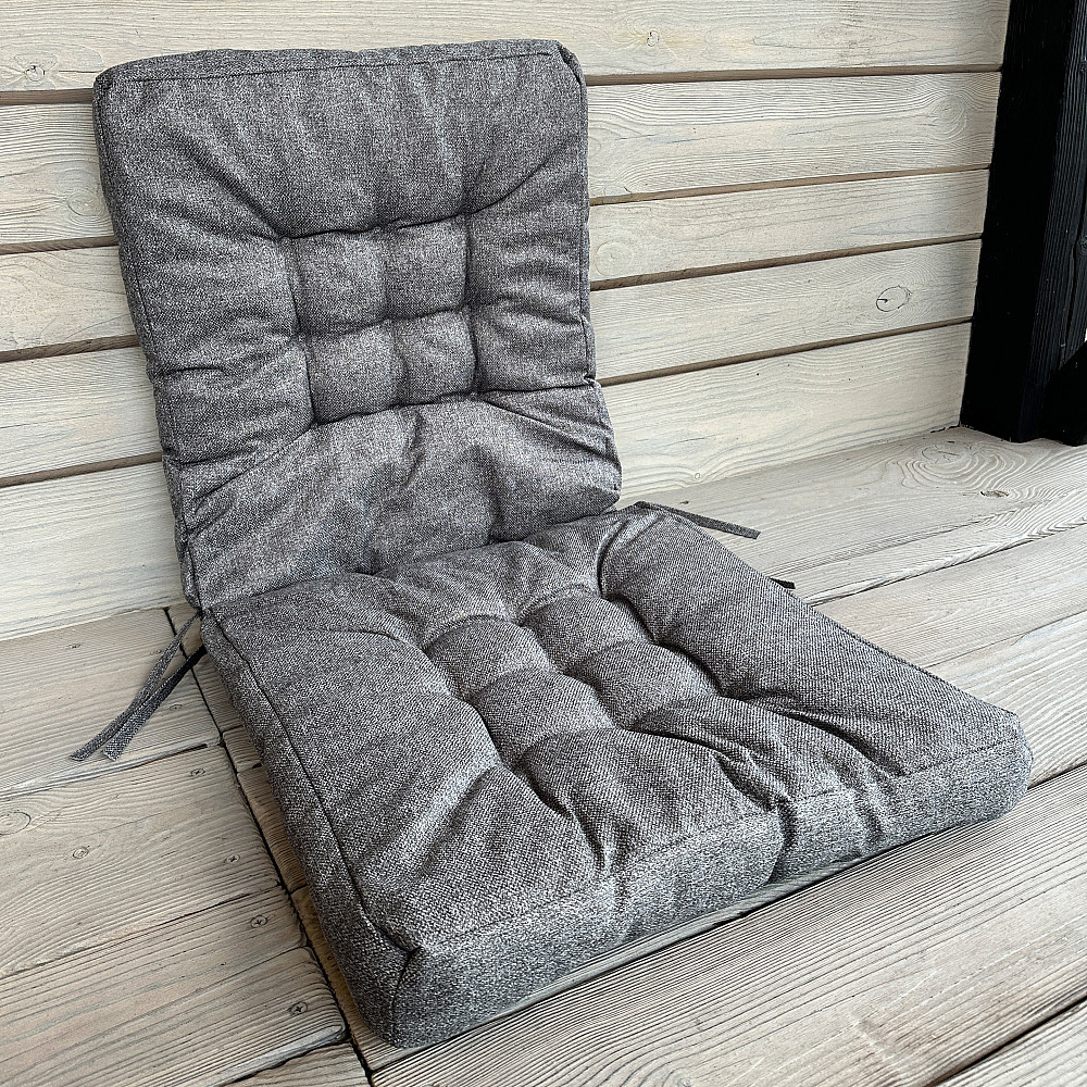 Подушка для стільців (50x120х8 см) подвійна Decorator Мальмо колір сірий 84-151 Київ - фото 1