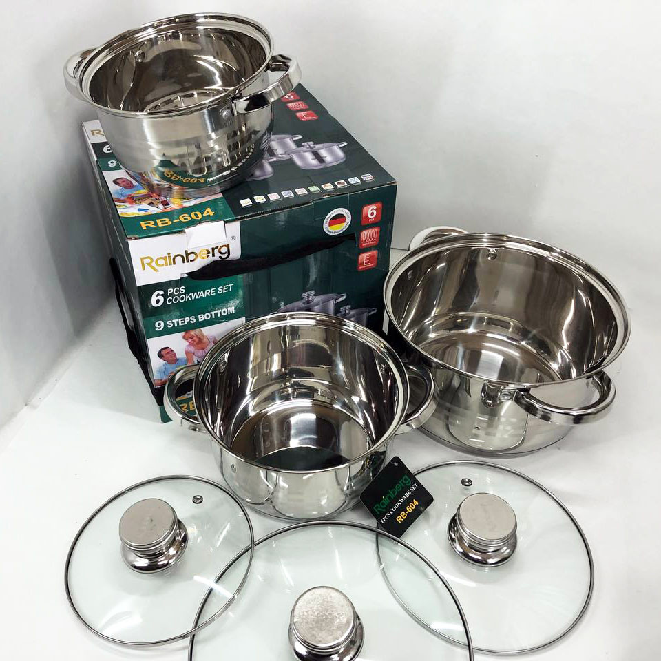 Набір каструль хорошої якості, Каструлі з кришками, Набір якісних каструль, Хороші каструлі BE-97 Івано-Франківськ - фото 6