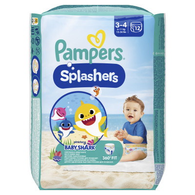 Підгузки Pampers для плавання Splashers Розмір 3-4 (6-11 кг) 12 шт (8001090698346) Вінниця - фото 2