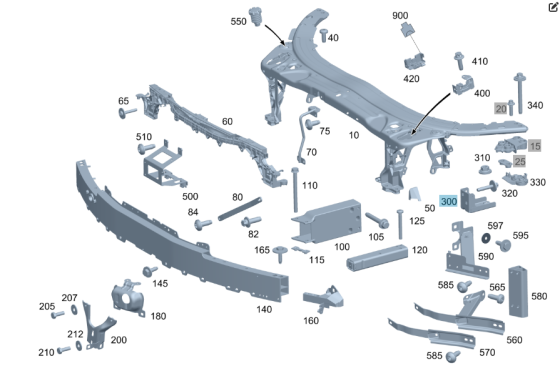 Mercedes-Benz  A2056260112 Новий кронштейн лівої консолі окуляра до лонжерону C-Class W205 E-Class W213 C238 CLS C257 GLC X253 C-Class W205 GLC Одеса