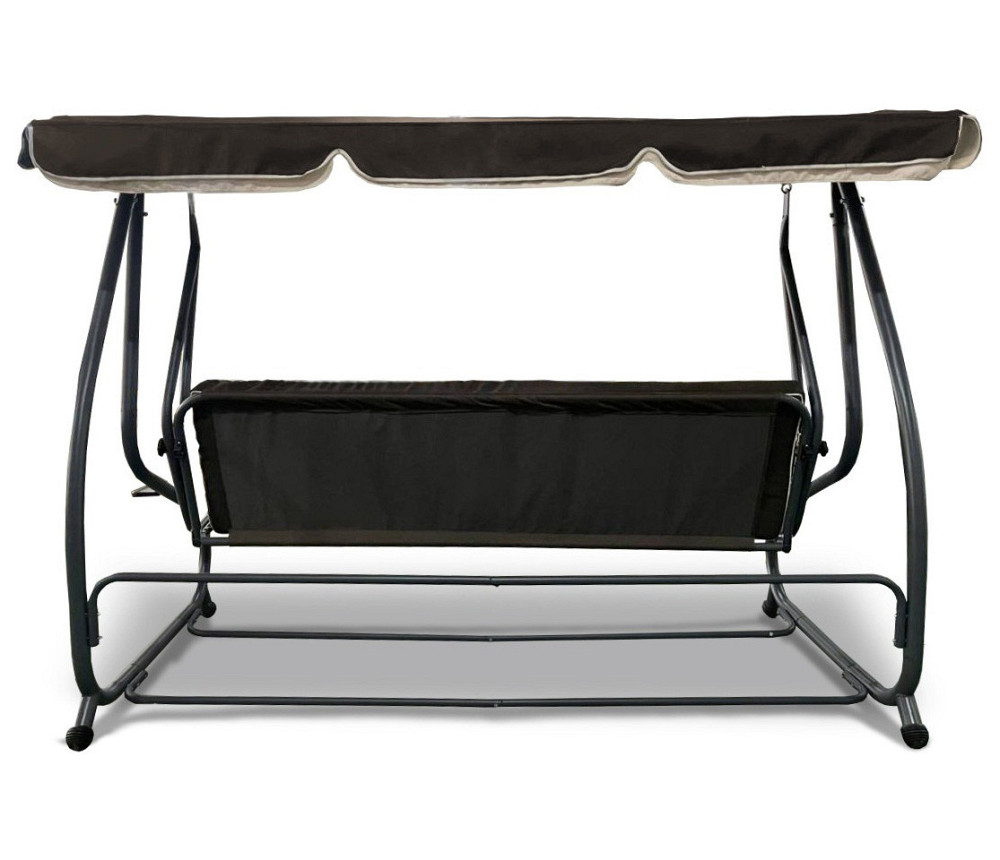 Садовая качеля четырехместная Avko Relax Plus с козырьком для сада, дачи садовые качели Коричневый Киев - изображение 3