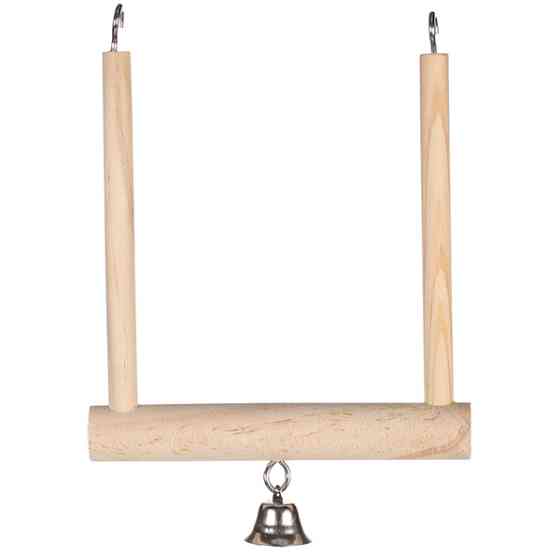 Flamingo Wooden Swing ФЛАМІНГО ГОЙДАЛКА ДЕРЕВ’ЯНА з дзвіночком для птахів Київ