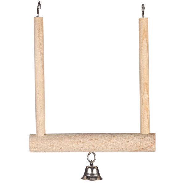 Flamingo Wooden Swing ФЛАМІНГО ГОЙДАЛКА ДЕРЕВ’ЯНА з дзвіночком для птахів Київ - фото 1