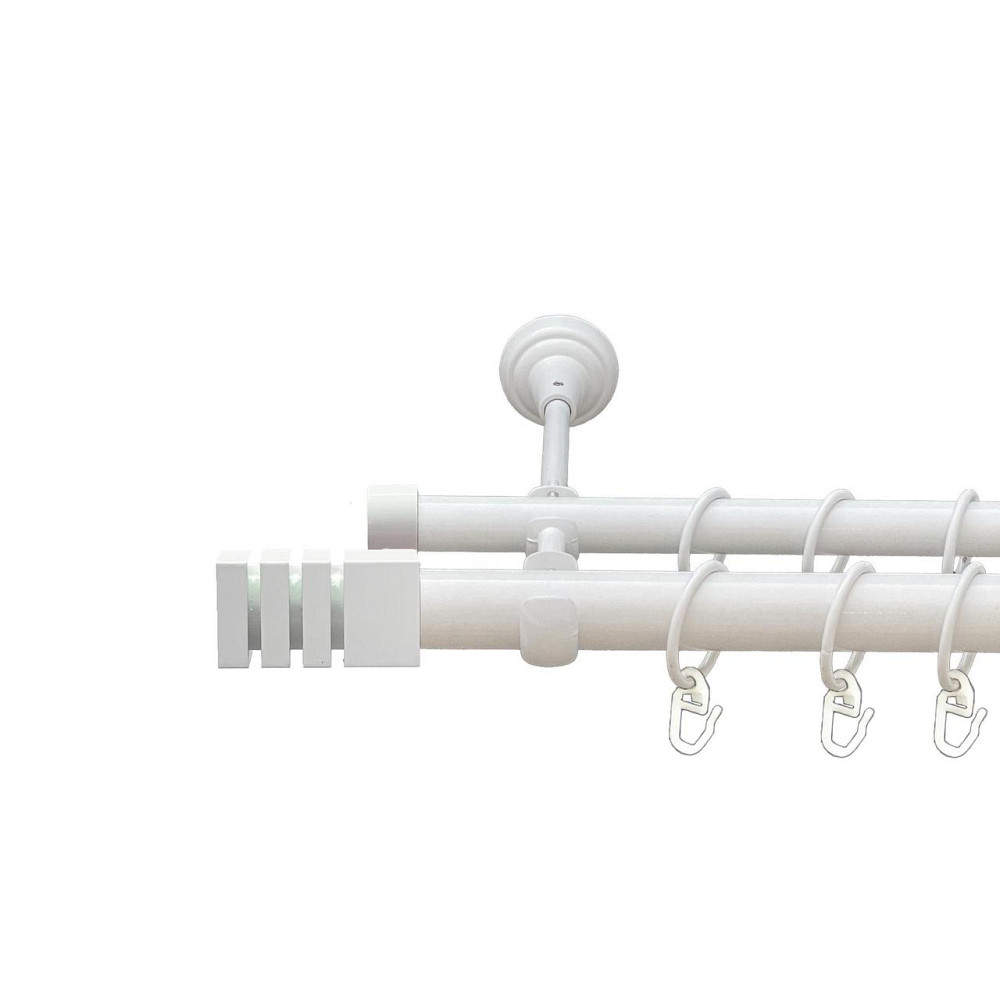 Карниз Orvit Акорда металевий дворядний відкритий гладка труба кільце металеве Арктіс 25\19 мм 200 см (00-00027604) Львів - фото 1