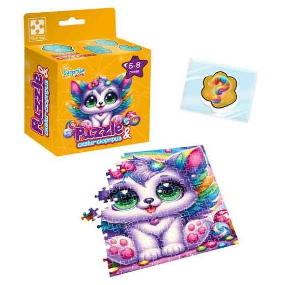 Дитячі пазли з сюрпризом "Кошеня з крилами" VT 8030-11, 180 деталей Вінниця