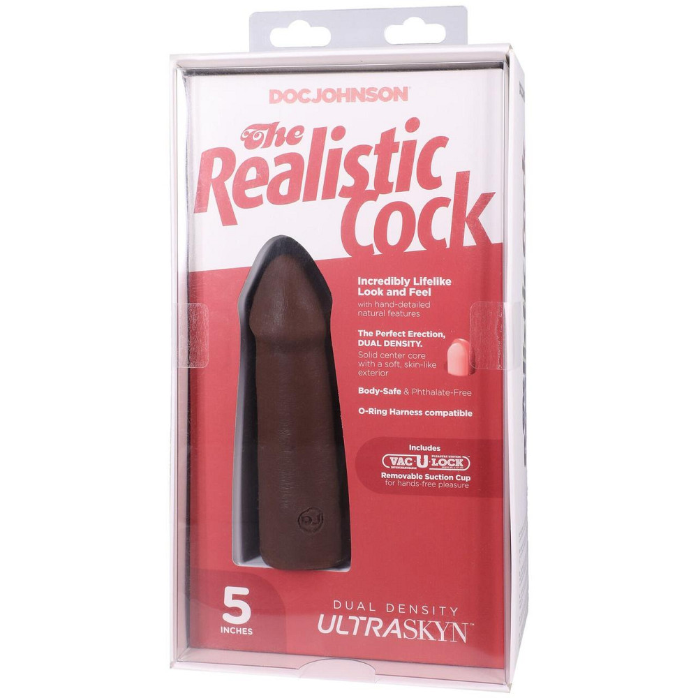 Фалоімітатор Doc Johnson The Realistic Cock ULTRASKYN - 5 Inch Chocolate Sex Aura Київ - фото 10